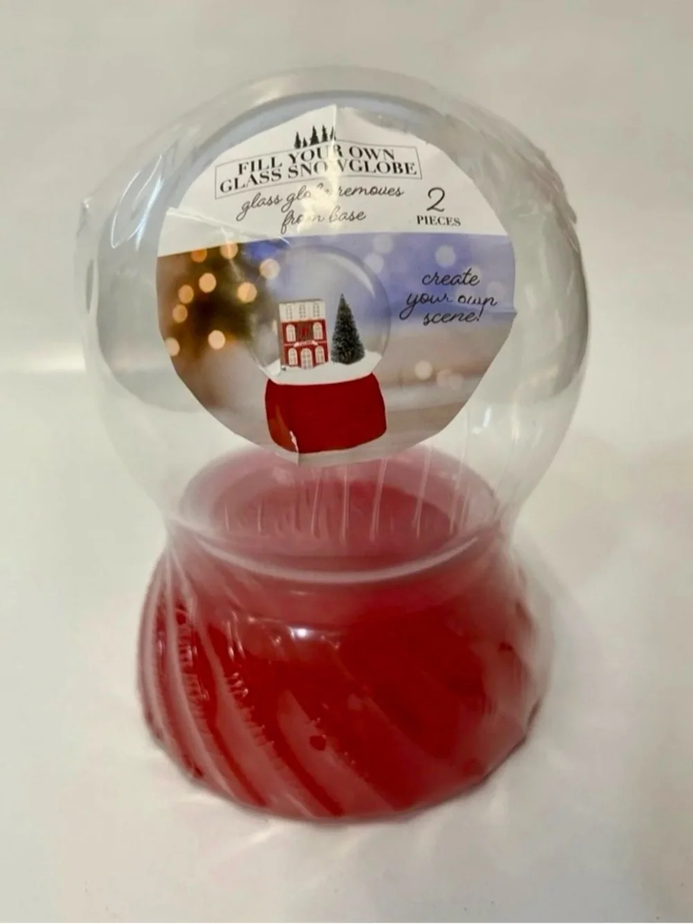 Red Target Snow Globe - Christmas DIY Project Retired Bullseye Playground NEW